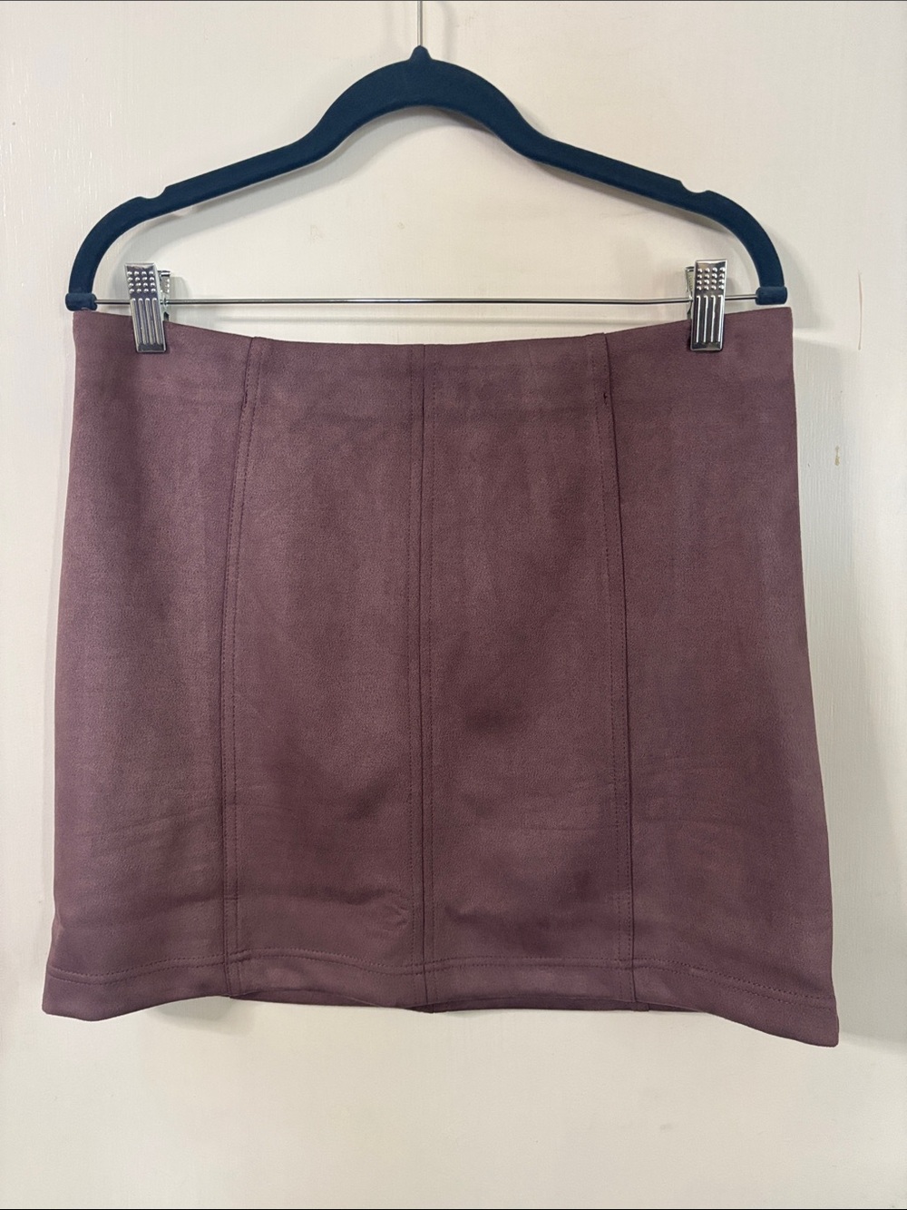Shinestar Mauve Mini Skirt with Panel Stitching